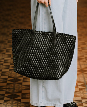 IMANETTE sac tressé noir IMANETTE sac tressé noir