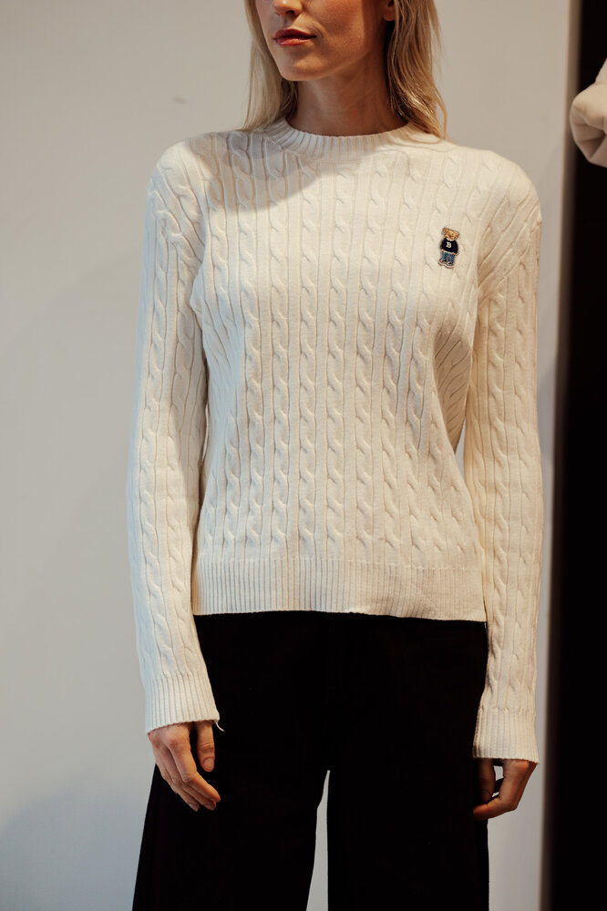 SUZANNE pull torsadé blanc SUZANNE pull torsadé blanc