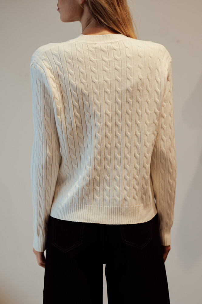 SUZANNE pull torsadé blanc SUZANNE pull torsadé blanc