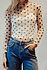 MAYERLY top écru à pois transparent