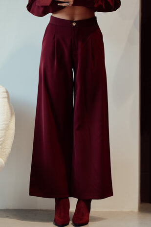 POPINE pantalon bordeaux