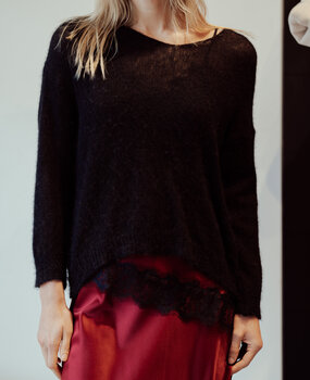 MAHAULT pull fin noir