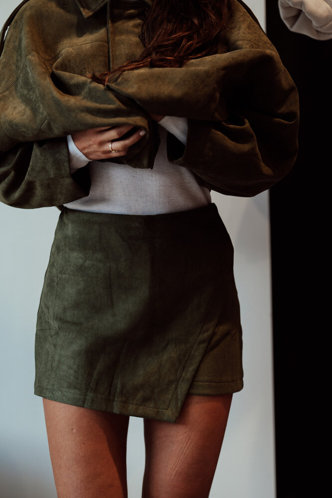 MARIE short-jupe kaki MARIE short-jupe kaki