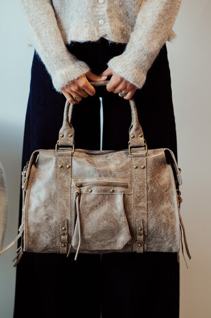 CAPUCIA sac large en daim taupe