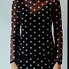 MAYERLY top noir à pois transparent MAYERLY top noir à pois transparent
