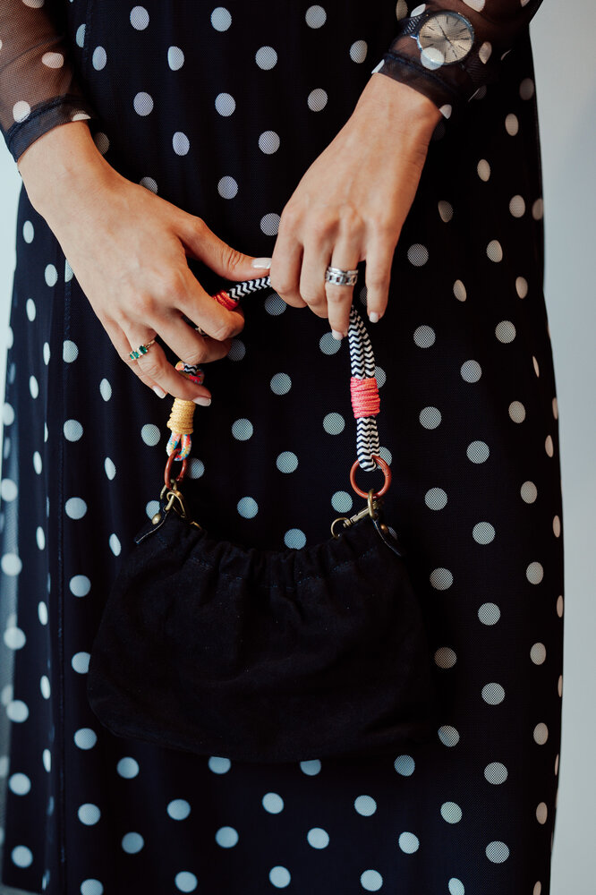 ELORE sac en daim noir ELORE sac en daim noir