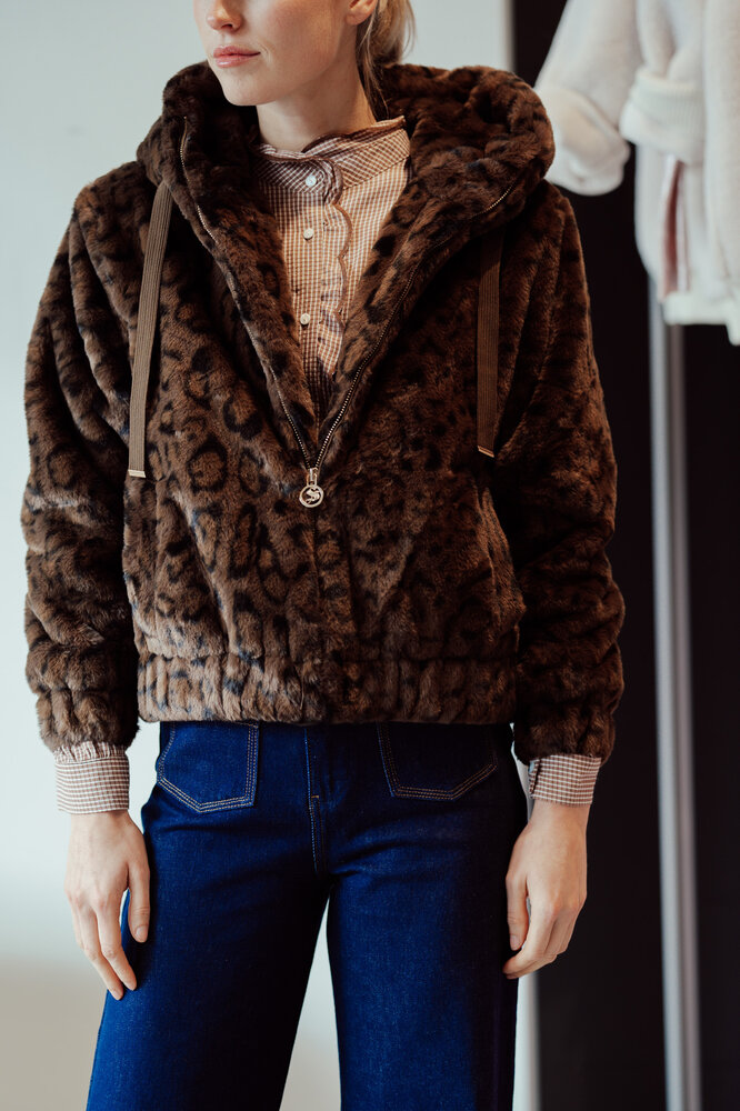 SAVANIA veste léopard choco