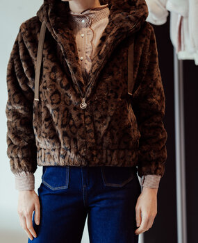 SAVANIA veste léopard choco