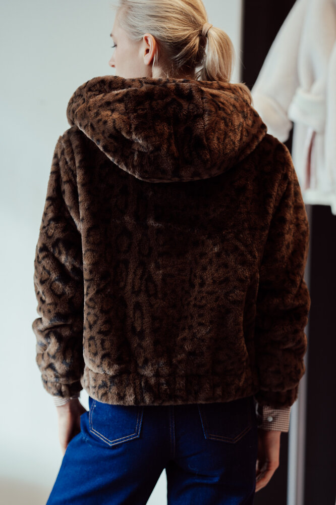 SAVANIA veste léopard choco
