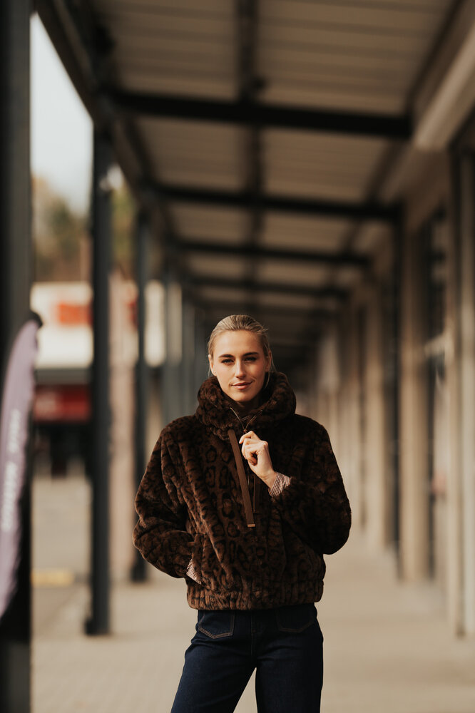 SAVANIA veste léopard choco