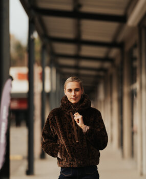 SAVANIA veste léopard choco