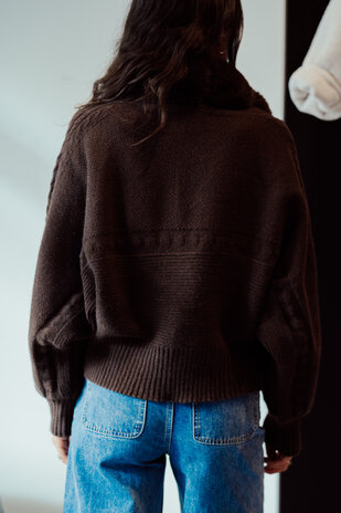 ASSIA gilet chocolat