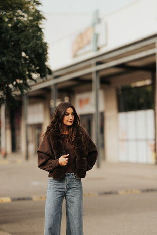 ASSIA gilet chocolat