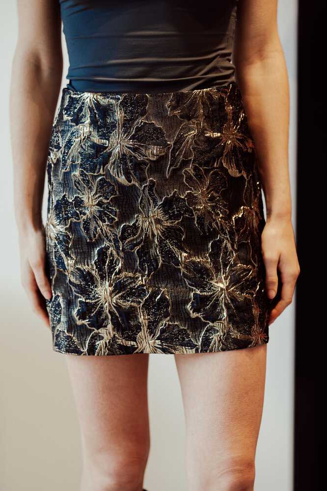 ZIA jupe-short noir/bronze ZIA jupe-short noir/bronze