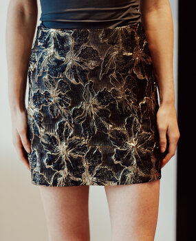 ZIA jupe-short noir/bronze