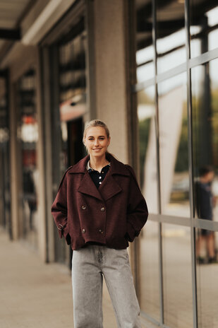 FAUVE veste bordeaux