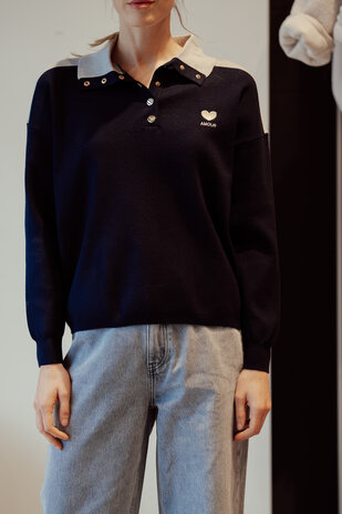 CAPUCINE pull bleu marine/gris CAPUCINE pull bleu marine/gris