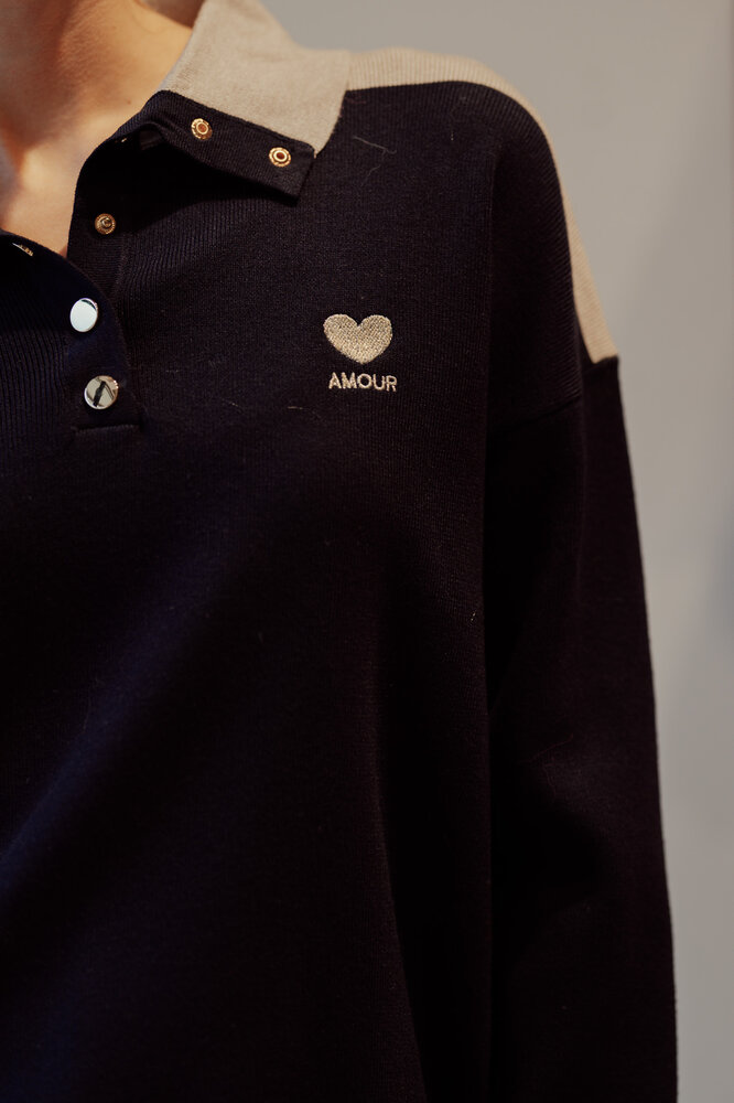 CAPUCINE pull bleu marine/gris CAPUCINE pull bleu marine/gris