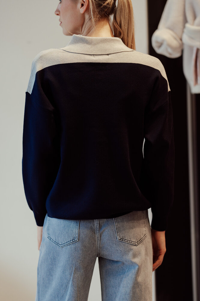 CAPUCINE pull bleu marine/gris CAPUCINE pull bleu marine/gris