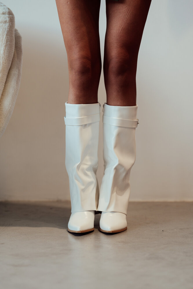 DESPINA bottes à talons blanches DESPINA bottes à talons blanches