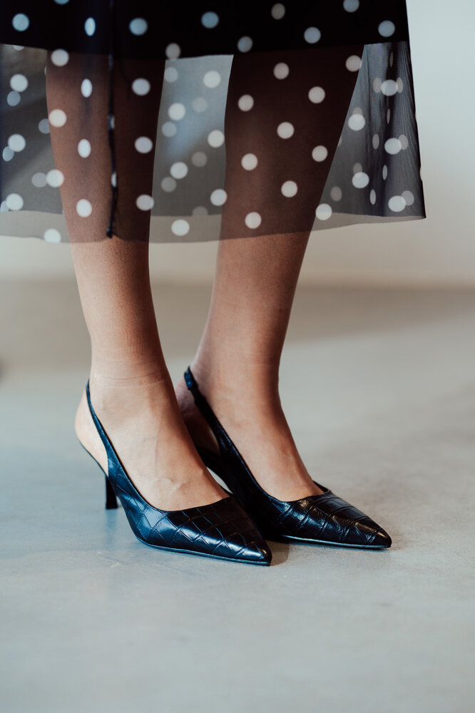 CLEOPHE sandale à talon noir