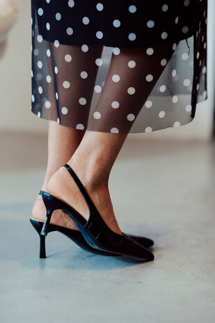 CLEOPHE sandale à talon noir