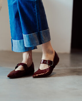 JUSTINE ballerines bordeaux