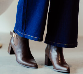 PHILOMENE bottines à talon marron