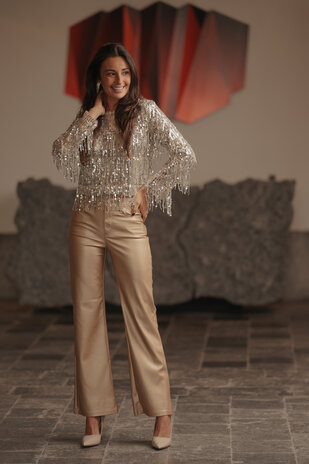 BARBARA pantalon doré