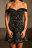 DORINE robe noir à sequins DORINE robe noir à sequins