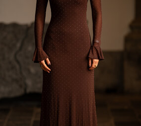 LYA longue robe marron