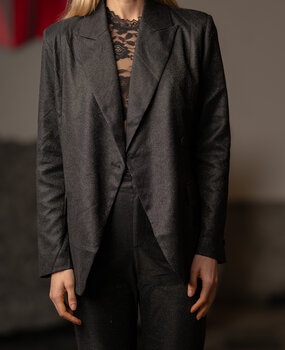 DORALIE blazer noir brillant