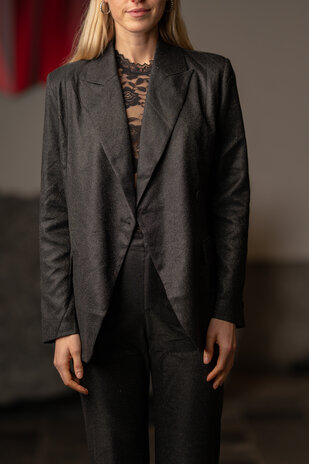 DORALIE blazer noir brillant