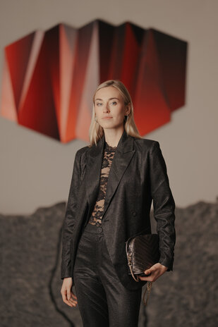 DORALIE blazer noir brillant