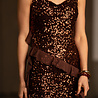 LIVIA robe marron à sequins LIVIA robe marron à sequins