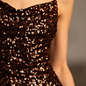 LIVIA robe marron à sequins LIVIA robe marron à sequins
