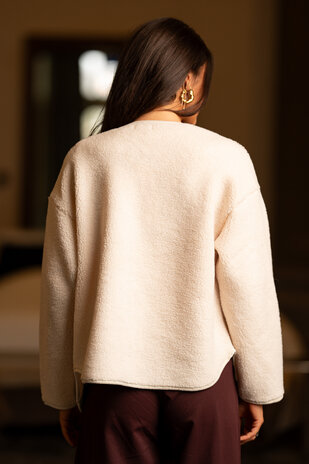 SELMA veste teddy beige
