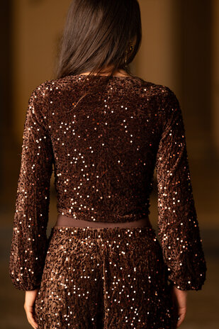 ISILWEN body choco à sequins