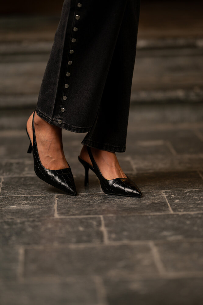 CLEOPHE sandale à talon noir CLEOPHE sandale à talon noir