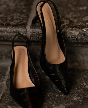 CLEOPHE sandale à talon noir