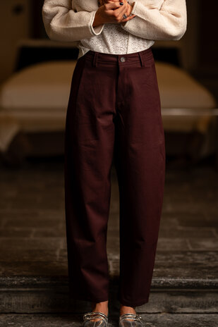 BARREL pantalon bordeaux