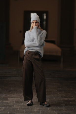 BARREL pantalon choco