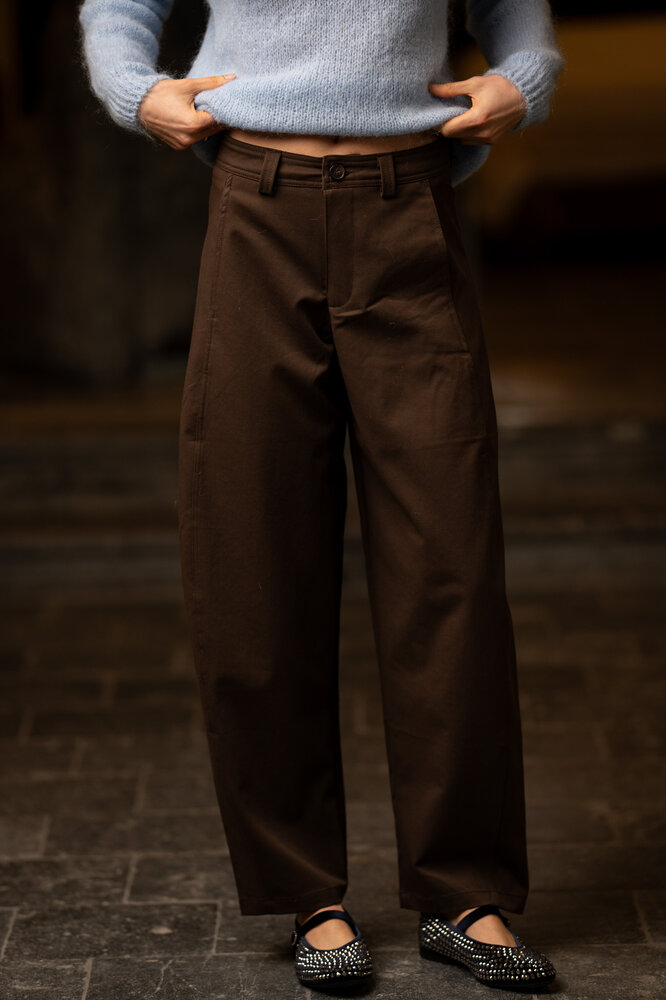 BARREL pantalon choco
