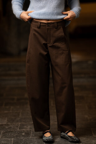 BARREL pantalon choco