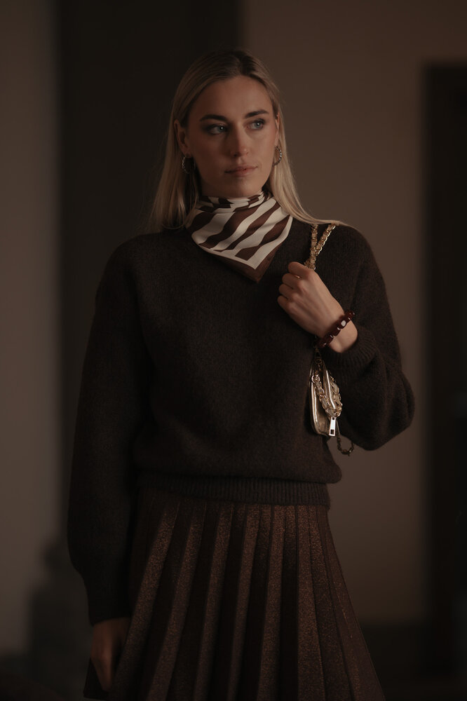 MARLINA pull marron MARLINA pull marron