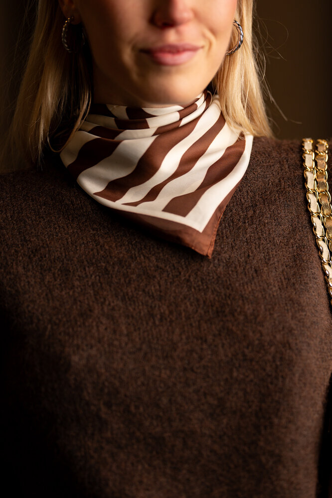 MARLINA pull marron MARLINA pull marron