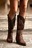 CALISTA bottes western en suède chocolat CALISTA bottes western en suède chocolat