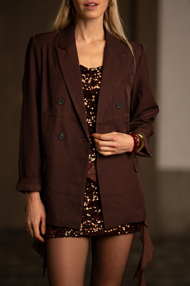 ILYANA blazer chocolat