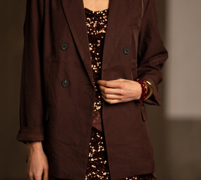 ILYANA blazer chocolat