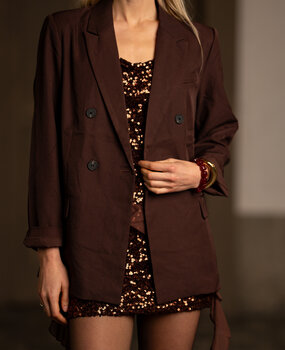 ILYANA blazer chocolat